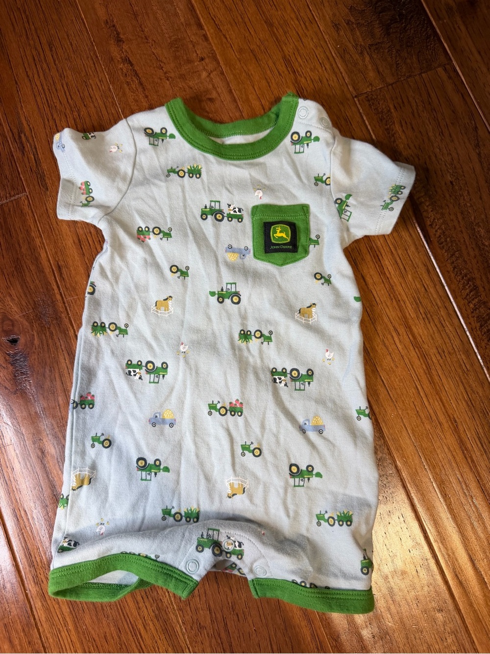 John Deere Green and Yellow Infant Bodysuit 9/12M
